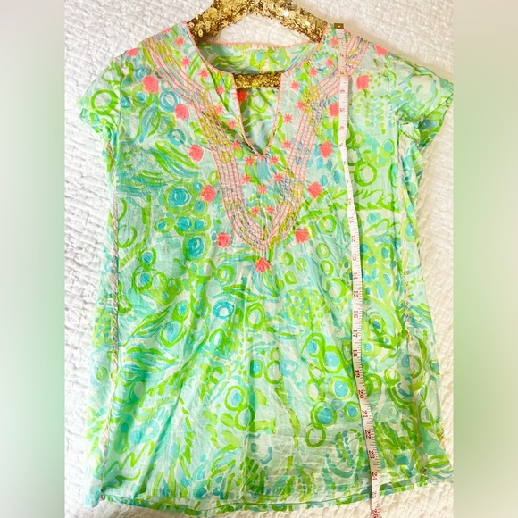 Lilly Pulitzer Sea Breeze Tunic Any Fins Possible - Picture 6 of 8